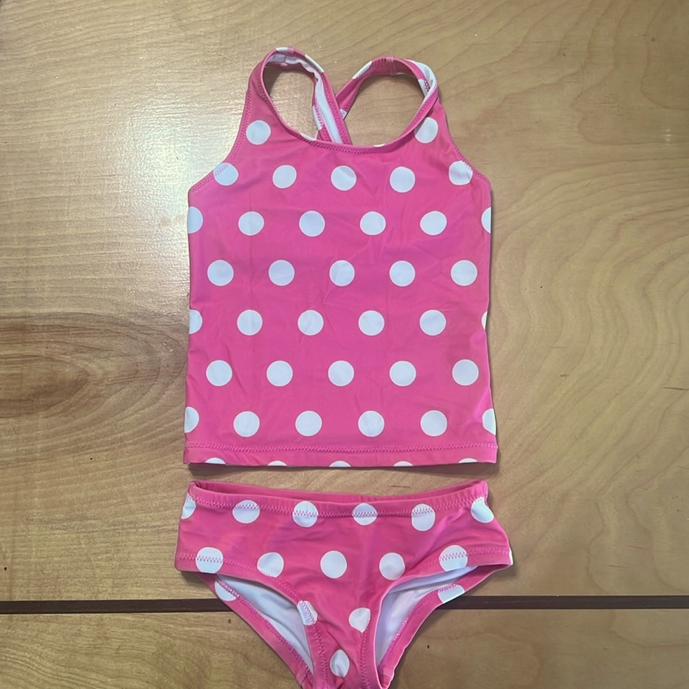 Primary Polka dot Tankini Set
